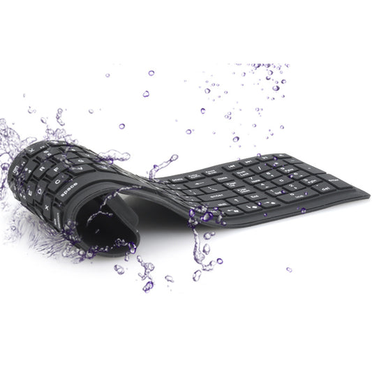 Foldable Waterproof Silicone Wireless Bluetooth Keyboard 108 Keys USB