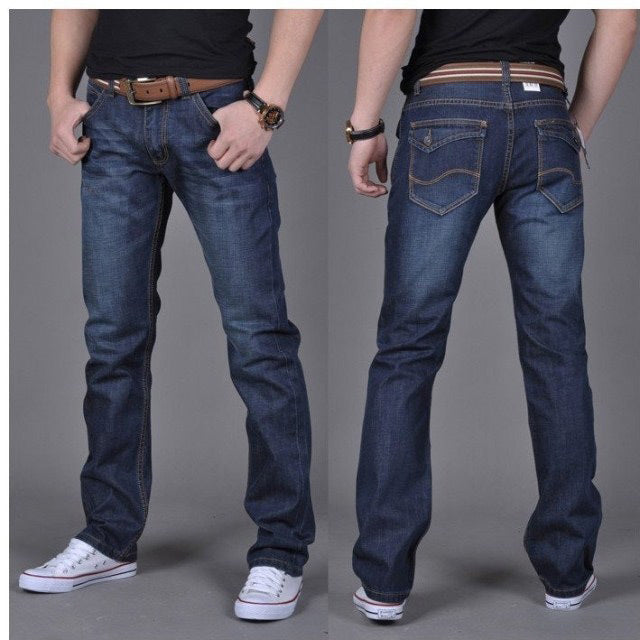 Men's Trendy Cotton Denim Straight-Leg Pants