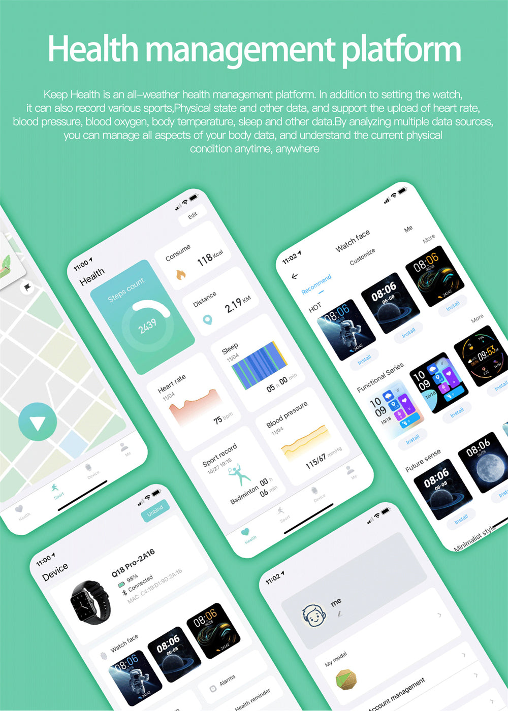 montre connectée étanche