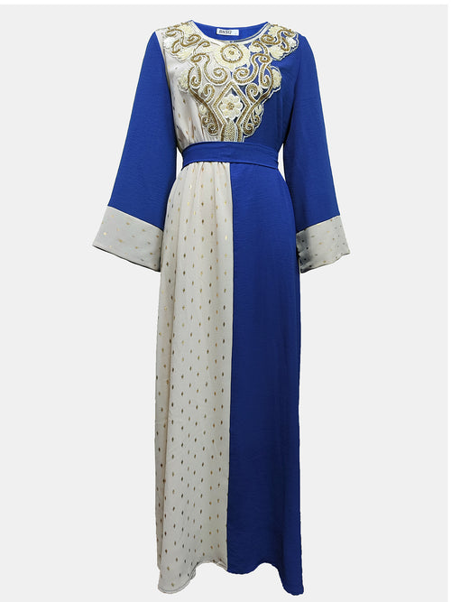 Embroidered Applique Tunic Dress with Belt