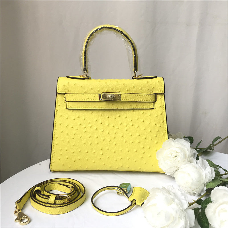 Sac bandoulière en cuir de vachette double couche 25-28cm