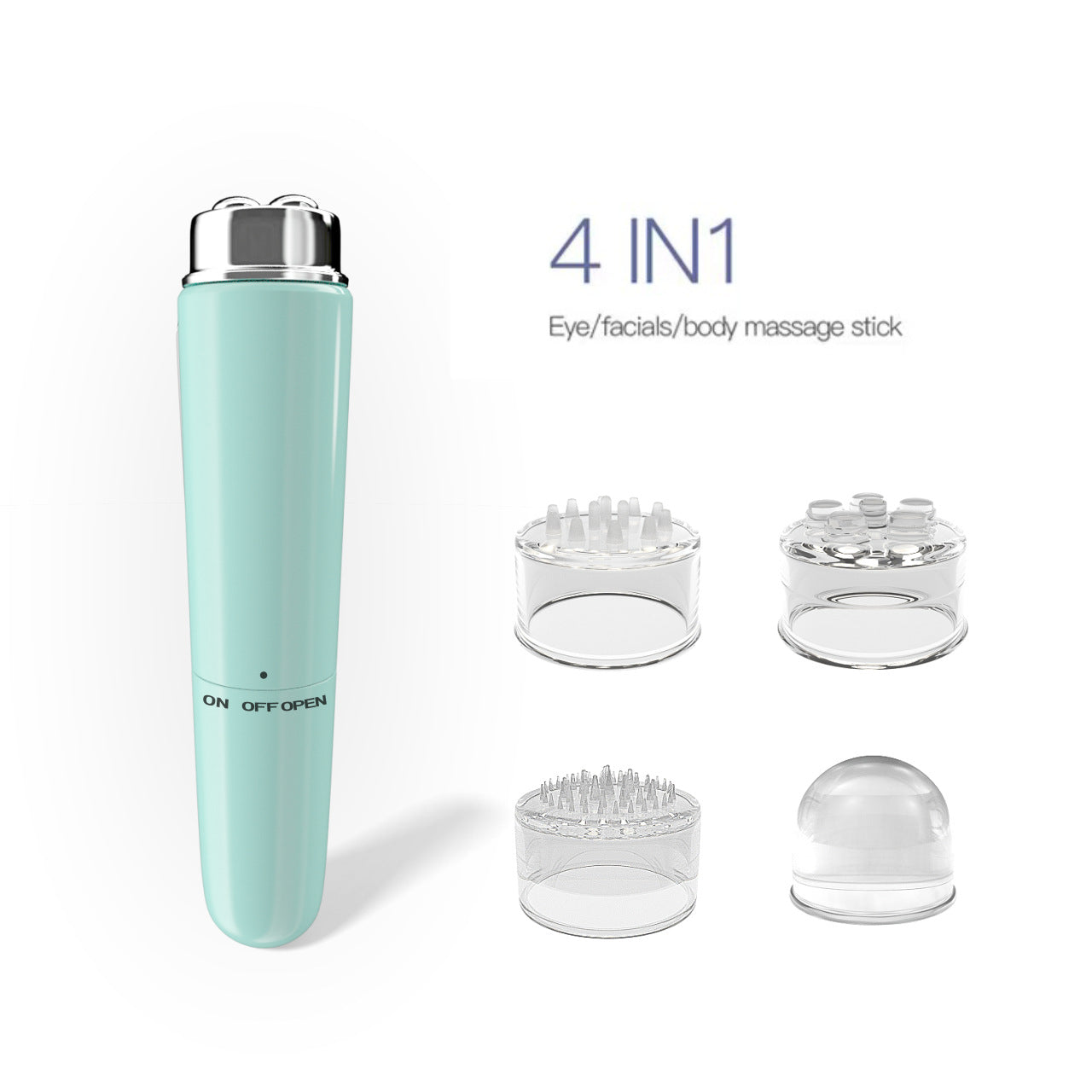 Appareil de massage facial électrique 4 en 1 à micro-vibrations pour un regard relaxant, décongestionnant et décongestionnant. Massage des yeux