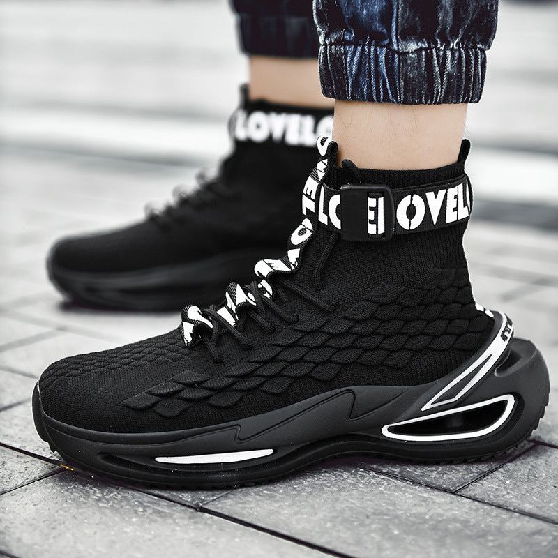 High Top Breathable Mesh Casual Sports Shoes for Men