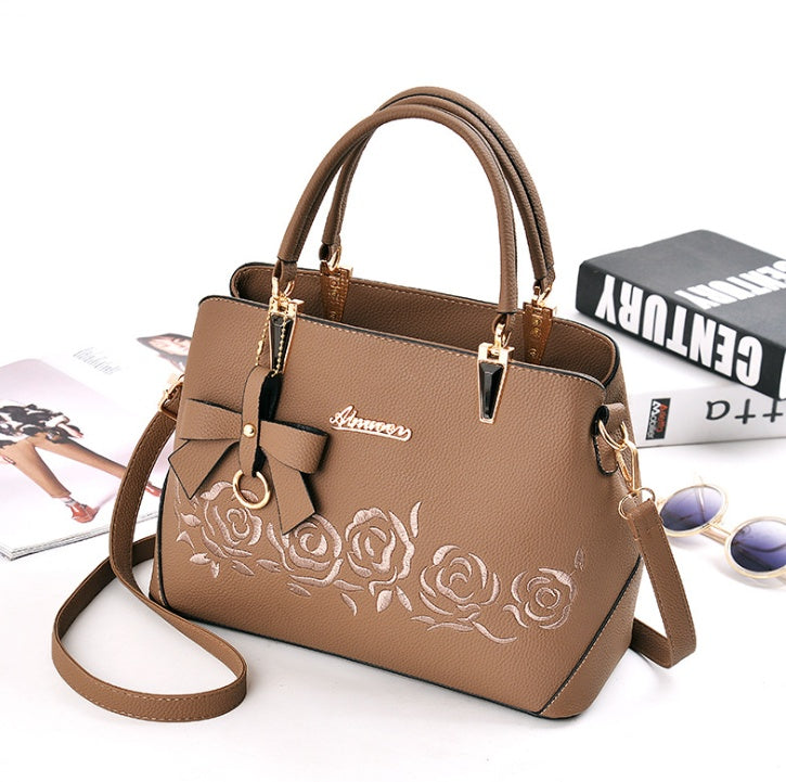 Women’s Leather Messenger Bag Wallet with Tassel and Zipper Closure