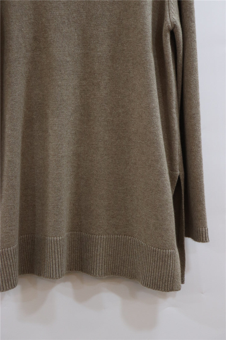 Ensemble deux-pièces femme en cachemire : manteau et pantalon coupe ajustée