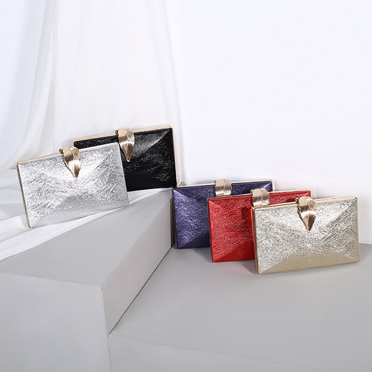 Women's Evening Bag Diagonal Cross Leaf Chain