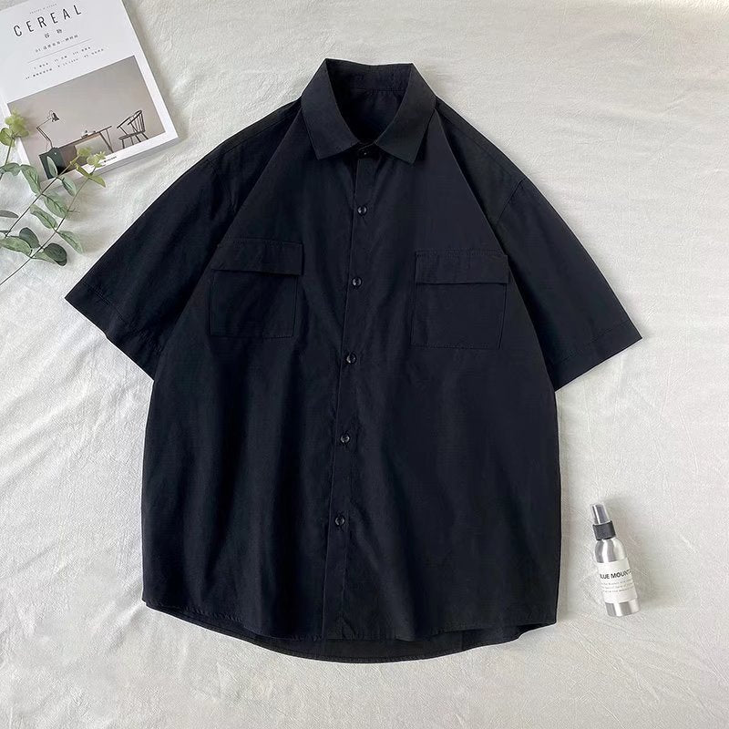 Men's Summer Workwear Cotton Blend Shirt Half Sleeve