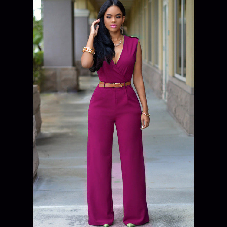 Women’s Fashion Polyester Cotton Jumpsuit Pants