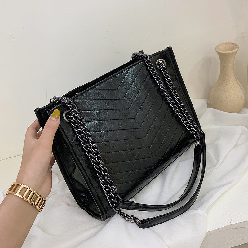 Premium Soft PU Zipper Shopping Bag for Women