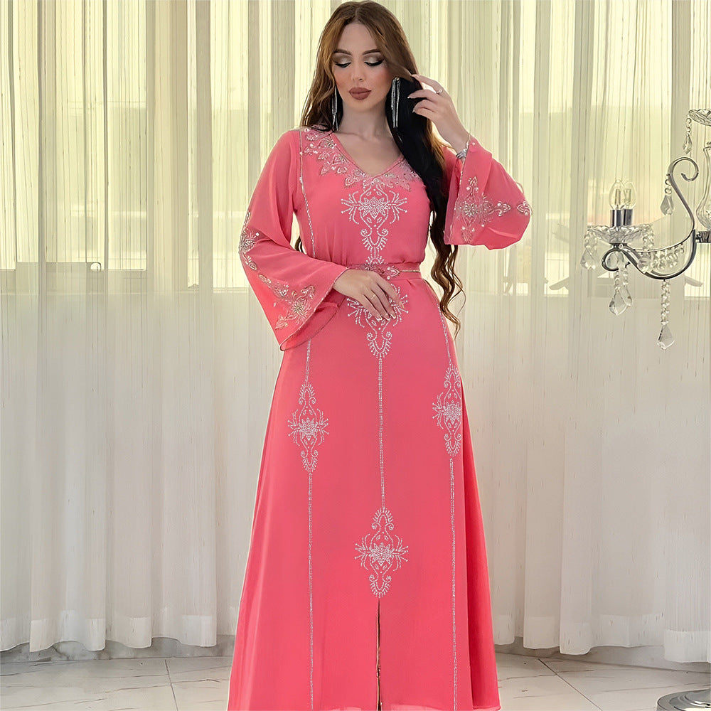 روب شيفون صيفي نسائي ملابس شرق أوسطية