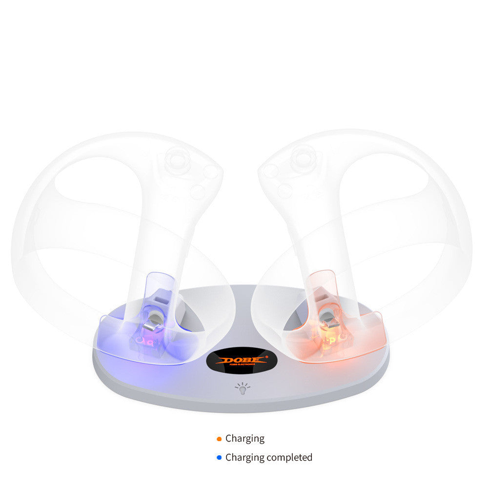 PS5 VR2 Double Handle Magnetic Charging Base PlayStation VR2 Handle Fixed Charger Bracket RGB Light