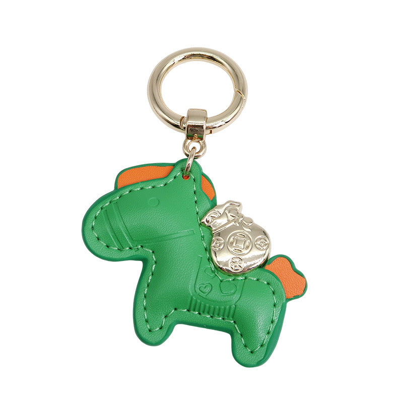 Handmade Artificial Leather Animal Pendant Keychain