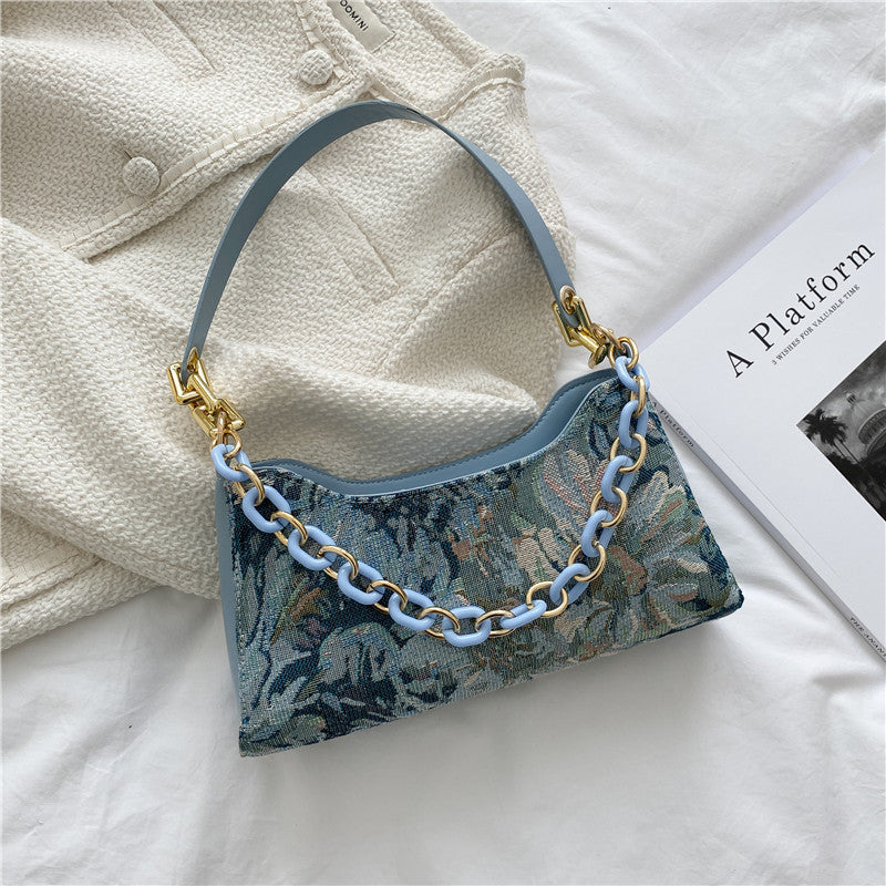 Fashion Simple Baguette Shoulder Bag for Armpit Carrying