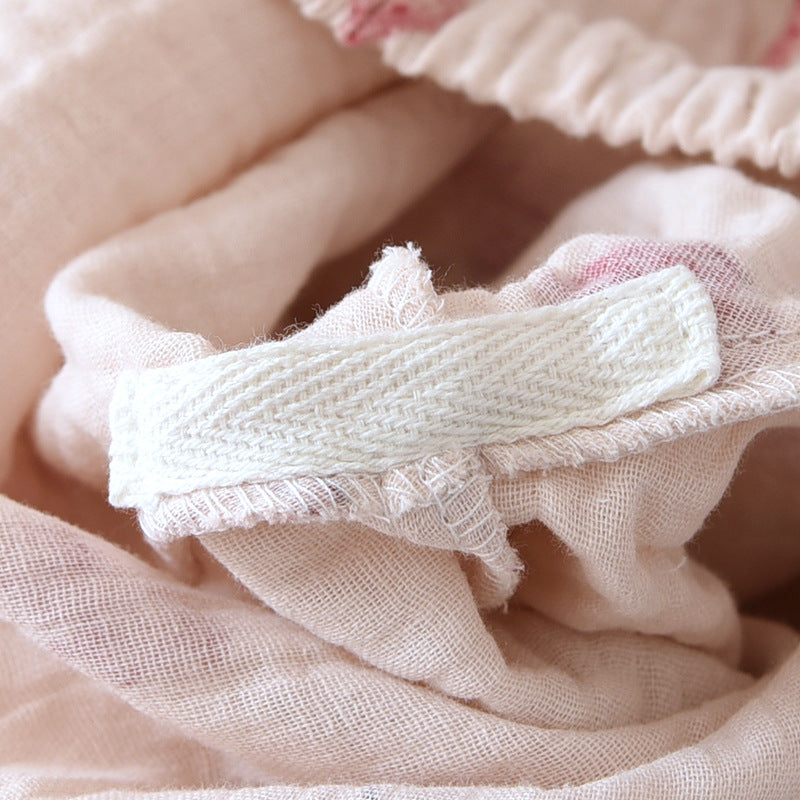 Women's Fashion Cotton Autumn Double-layer Gauze Home Wear Suit