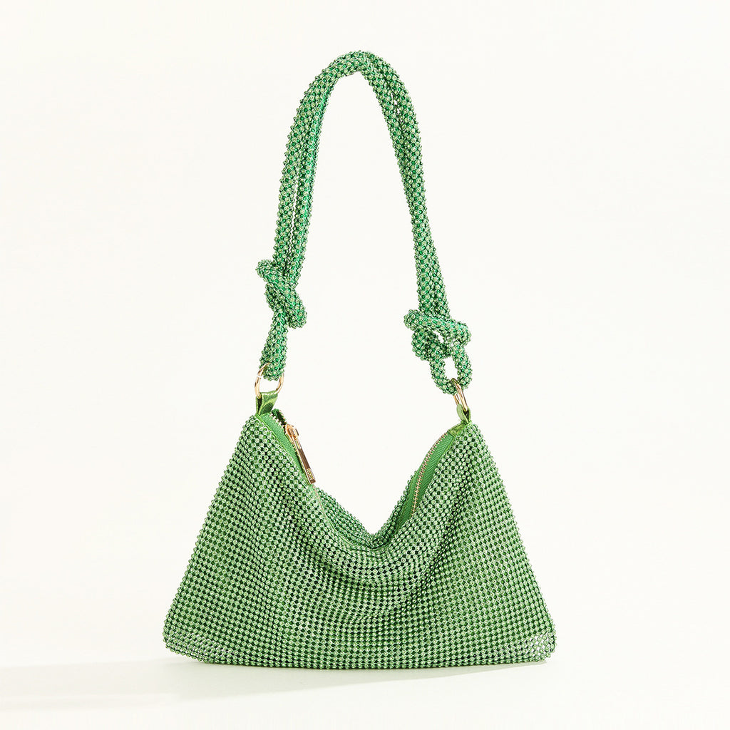Pochette de soirée pour femme incrustée de strass et diamants, 26x16cm, Plusieurs coloris