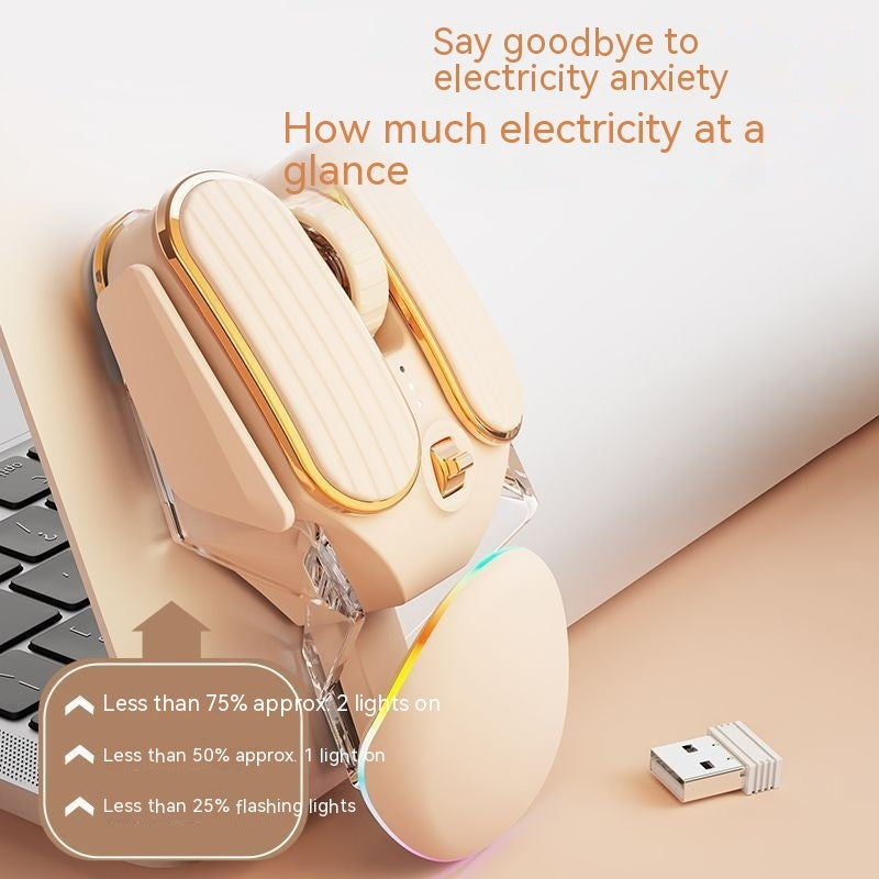 Science Fiction Wireless Bluetooth Dual-Mode Rechargeable Mute Mouse for Laptop Office