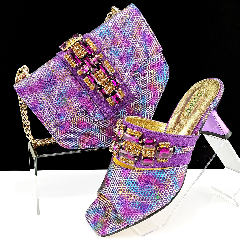 Women's Camouflage High Heel Shoes & Bag Set Sizes 38-43