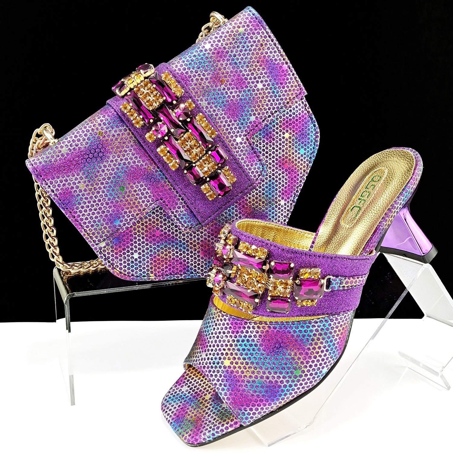 Women's Camouflage High Heel Shoes & Bag Set Sizes 38-43