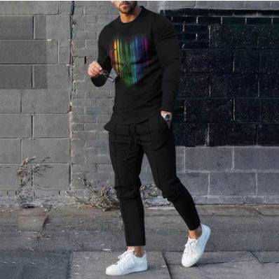 Ensemble sweatshirt et pantalon de survêtement 3D numérique pour hommes