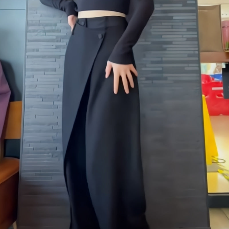 Plus Size Wide-Leg Autumn Trousers for Women