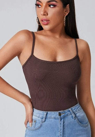 White Solid Color Backless Rib-Knit Halter Crop Top for Women