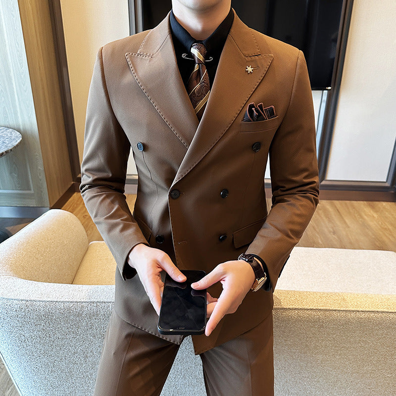 Business Slim Fit Casual Two-piece Suit