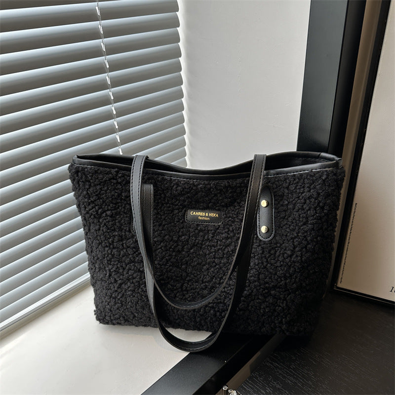 Furry Versatile Bucket Shoulder Bag