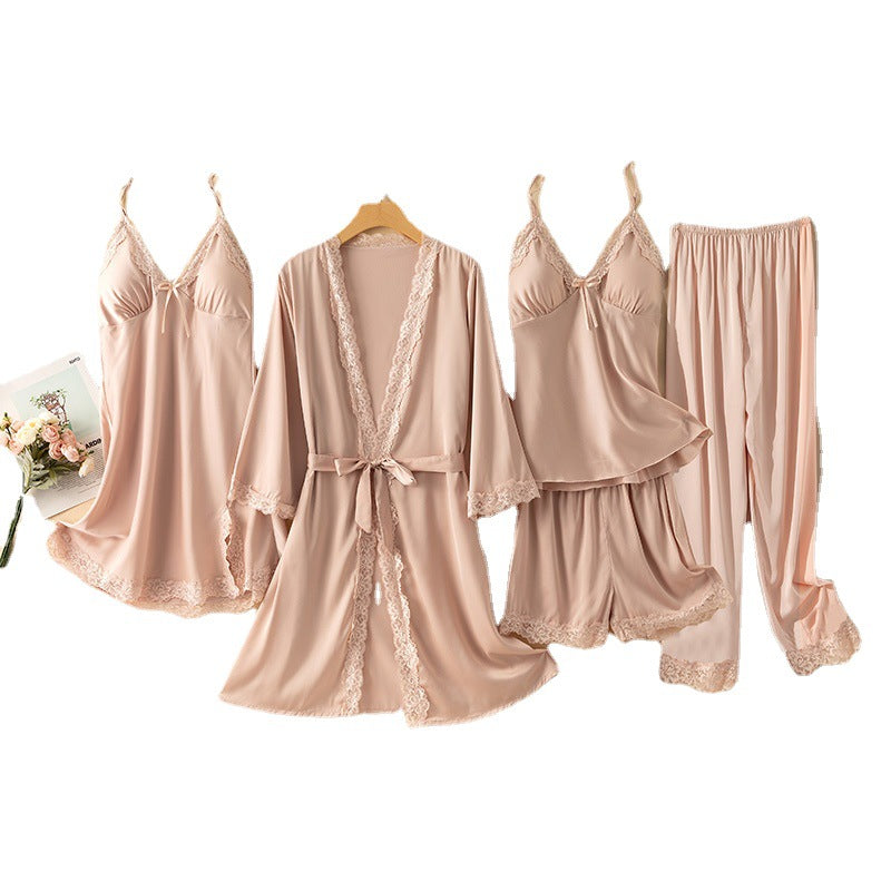 طقم بيجامة شورت نسائي بحمالات مبطنة للمنزل مقاس M-XL