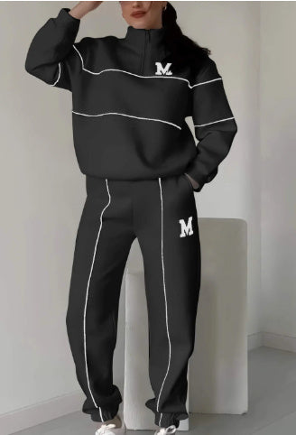 Ensemble survêtement et pantalon de survêtement 2 pièces sans capuche pour femme
