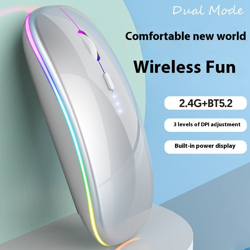 Glowing Bluetooth Self-Charging Mute Mouse