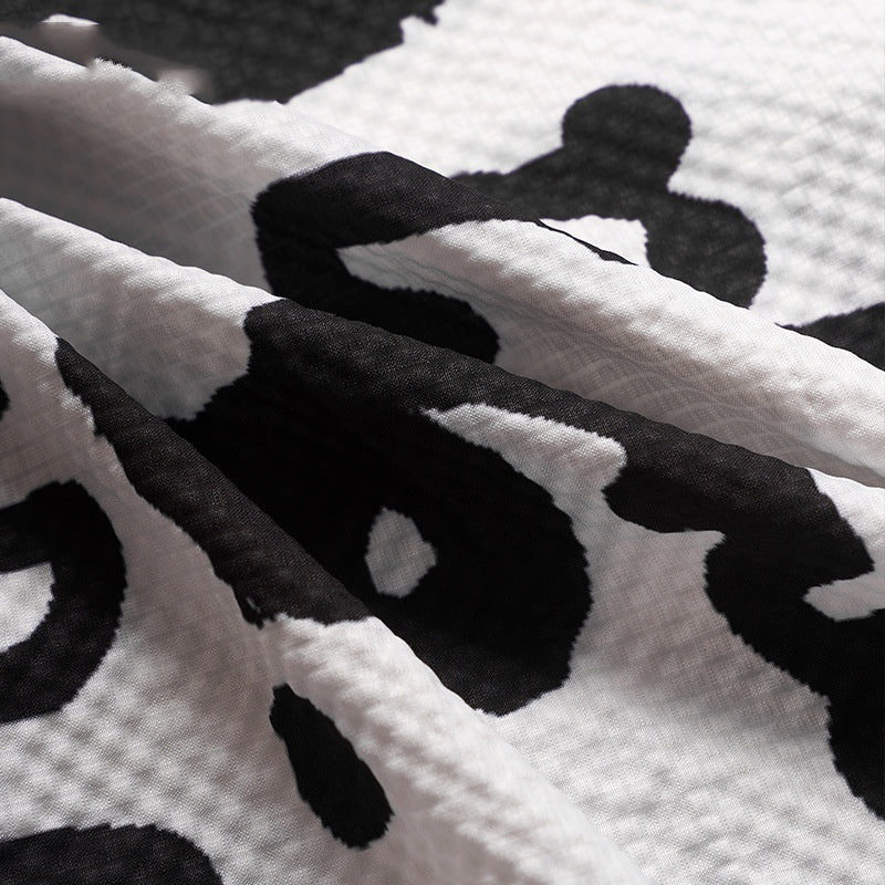 Hand-Painted Graffiti Digital Print Polyester Shirt for Autumn Winter