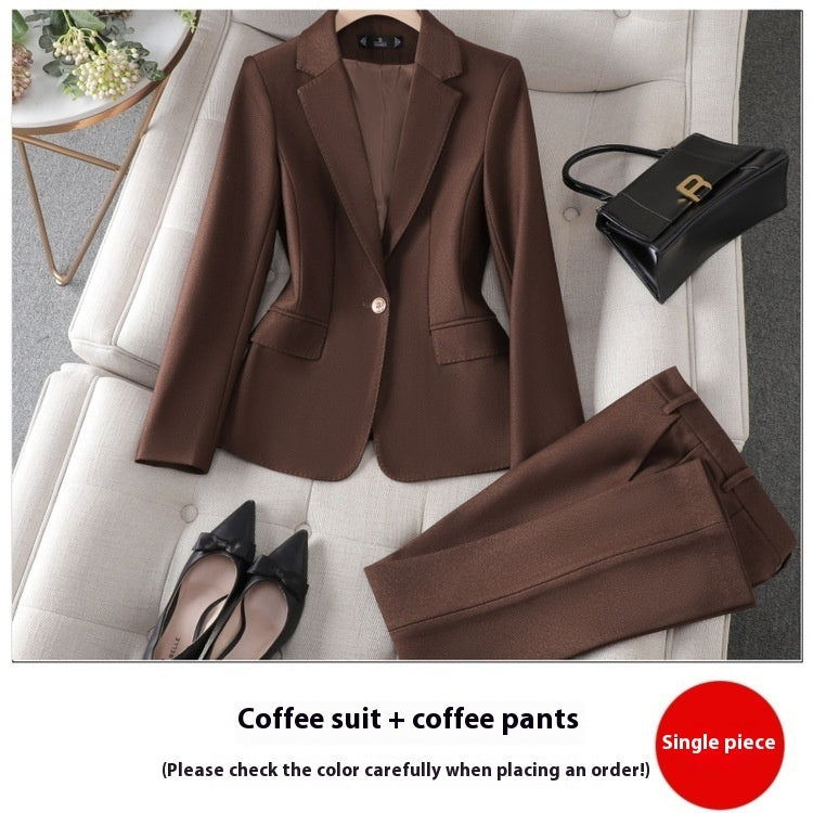 Pantalon tailleur en coton mélangé pour femme, collection automne hiver