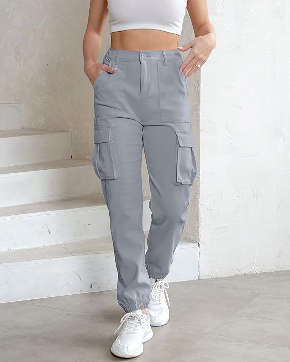 European & American Style Women's High Waist Casual Jogging Overalls