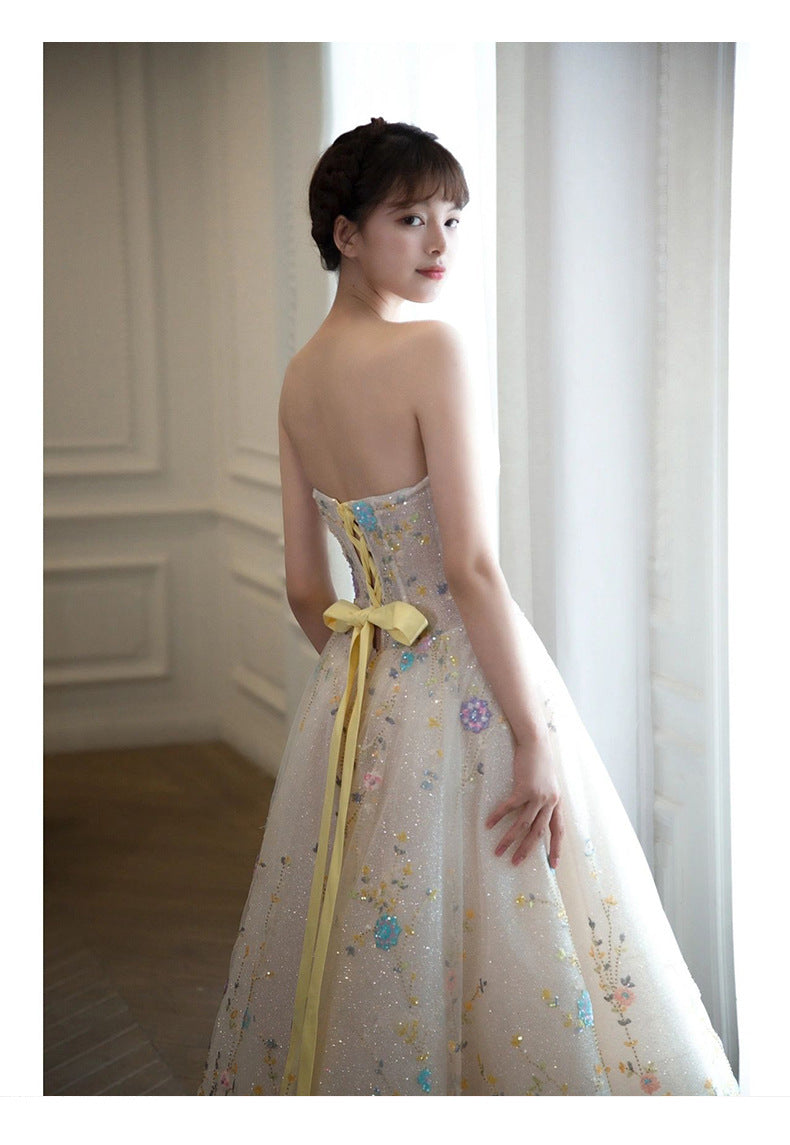 New Banquet Annual Meeting Evening Dress Ball Performance Costume