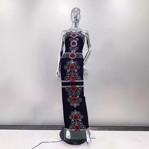 Totem Rhinestone Black Sheath Bandage Evening Dress