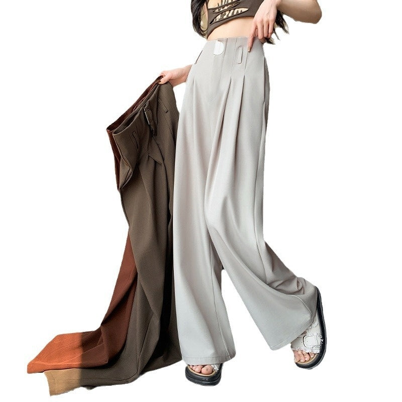 Women’s High-Waisted Wide-Leg Loose Draped Pants