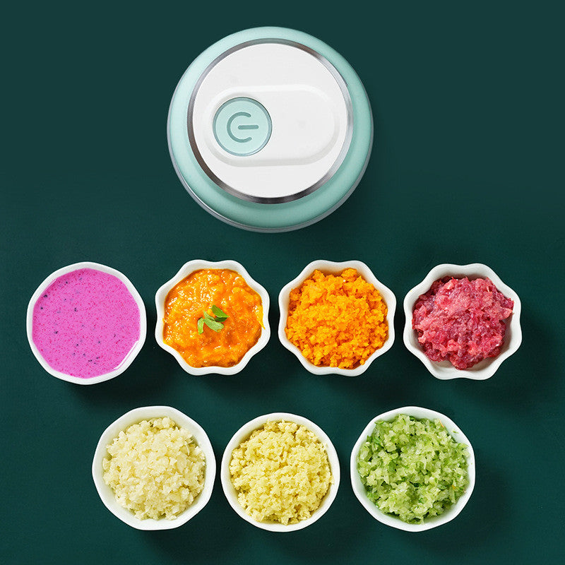 Portable Electric Mini Garlic Cutter & Food Chopper Grinder with Stainless Steel Blades