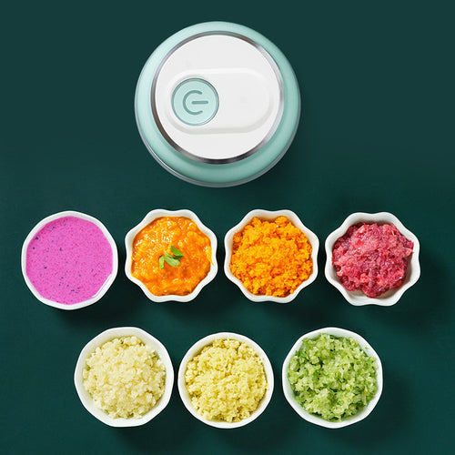 Portable Electric Mini Garlic Cutter & Food Chopper Grinder with Stainless Steel Blades