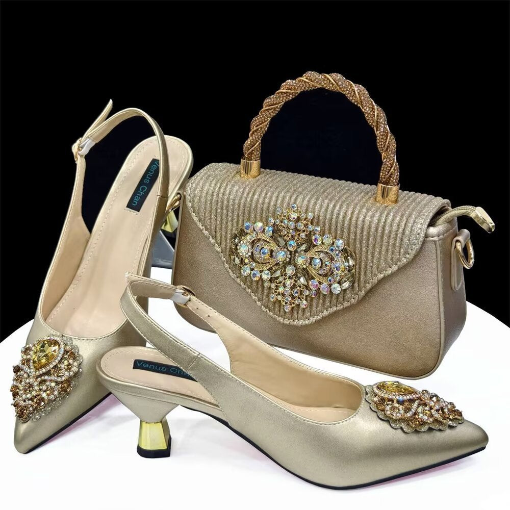 Casual French Style Women's Shoes And Bags Suit
