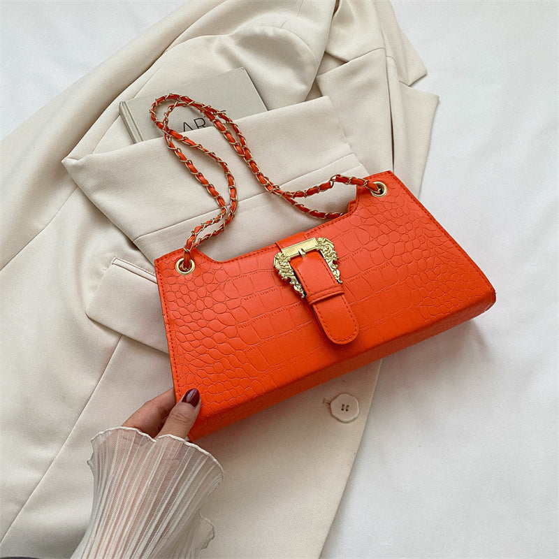 Women's PU Small Square Crossbody Shoulder Bag Casual Fashion Chain