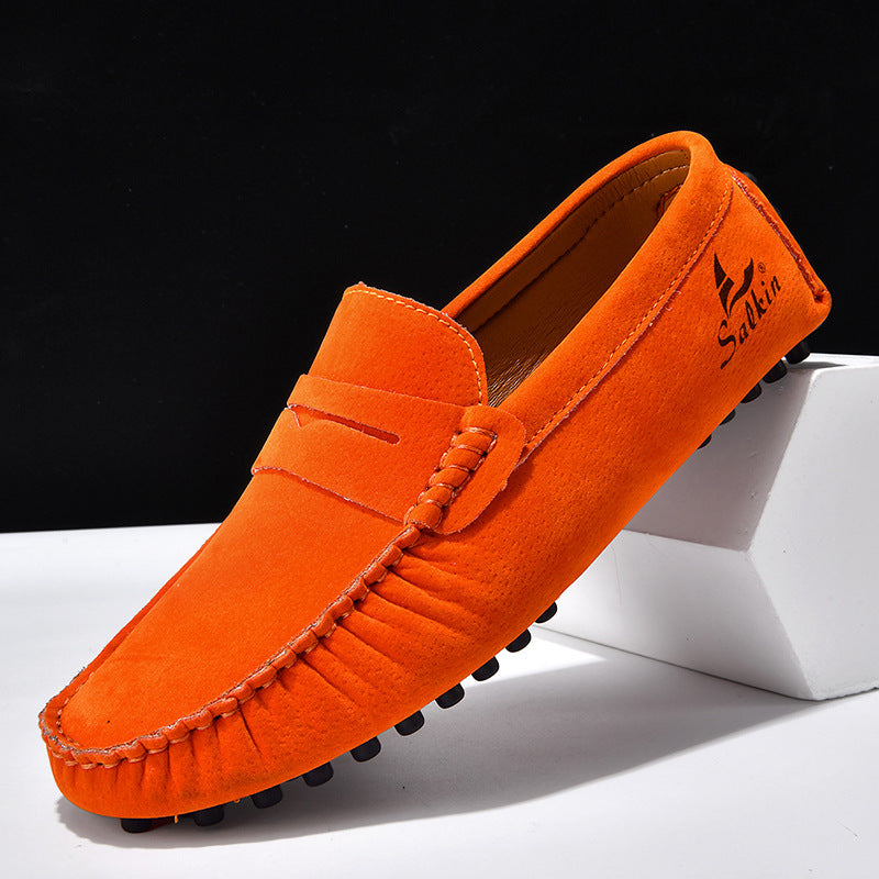 Men's Gommino Slip-On Shoes – All-Matching Colors, Flat Heel, Breathable