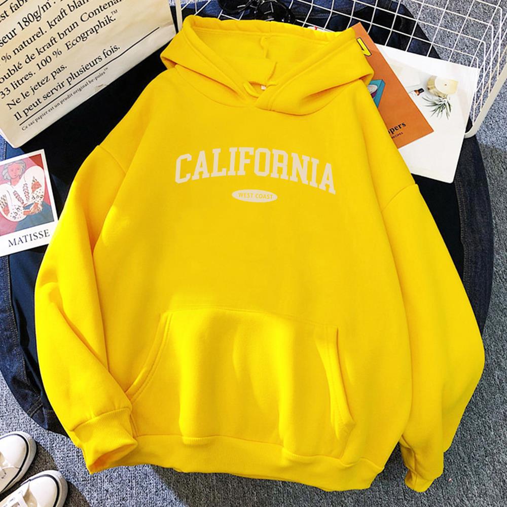 Women's Hooded Round Neck Street Pocket Sweatshirt