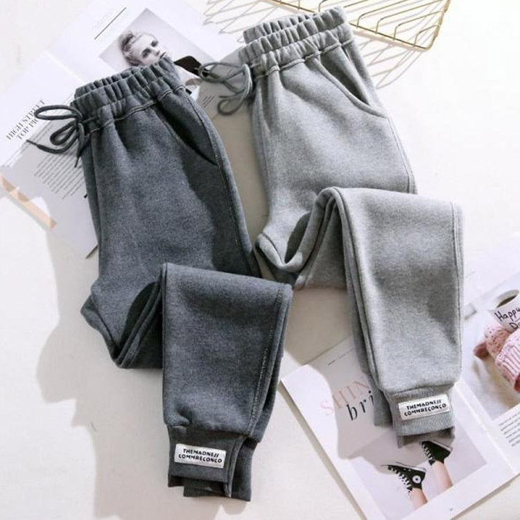 Pantalon ample taille haute en laine mélangée pour femme