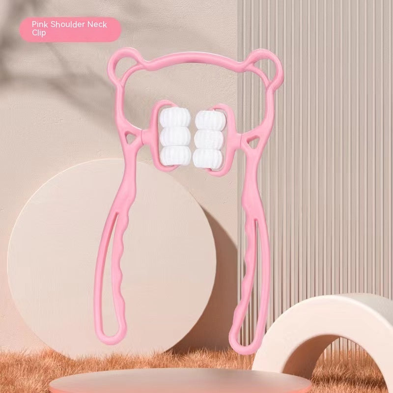 Manual Neck and Shoulder Massager Clamp with 6-Ball Magnetic Massage