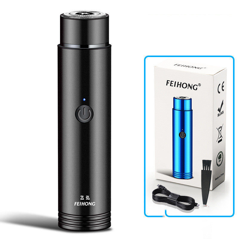 Mini rasoir électrique portable rechargeable avec tondeuse à double lame