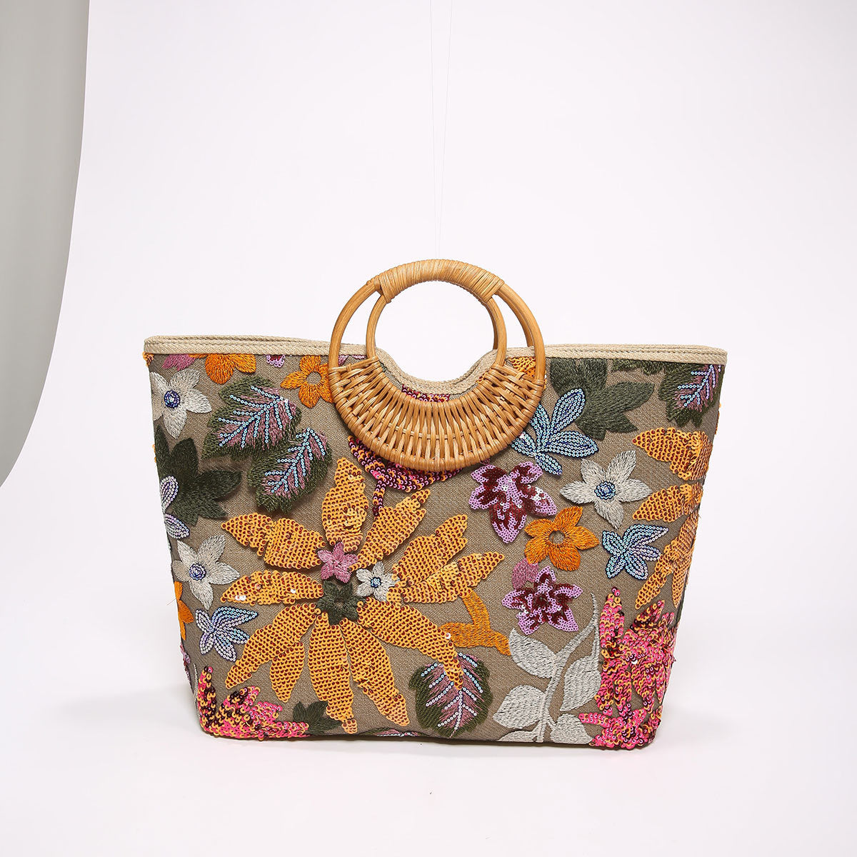 Women's Large Capacity Orange Vintage Travel Shoulder Bag