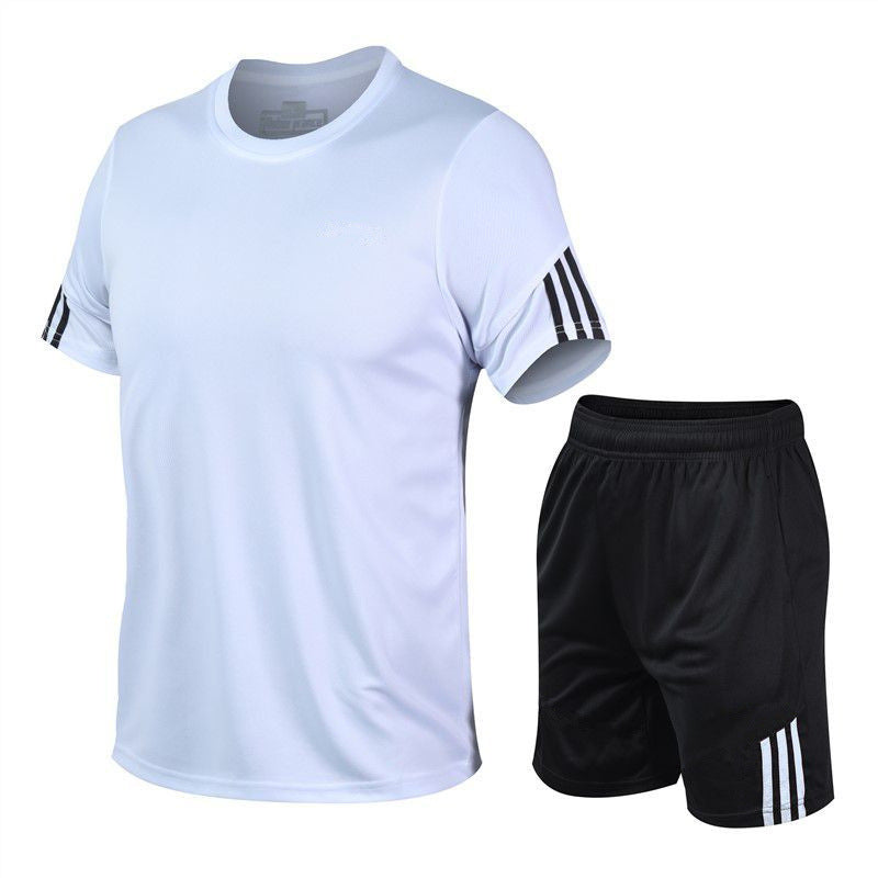 Men's Quick Dry Sports Track Suit Two-Piece Gym Running Set