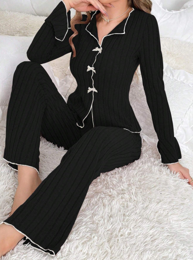 Pantalon à manches longues avec nœud papillon à revers - Accueil