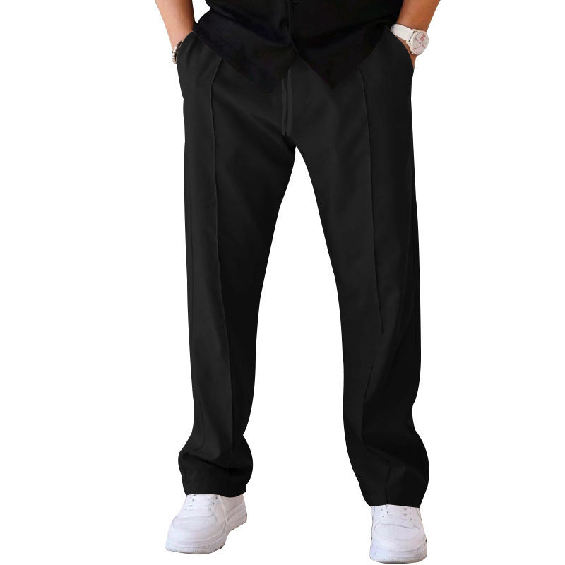 Pantalon décontracté sport ample droit pour homme avec cordon de serrage