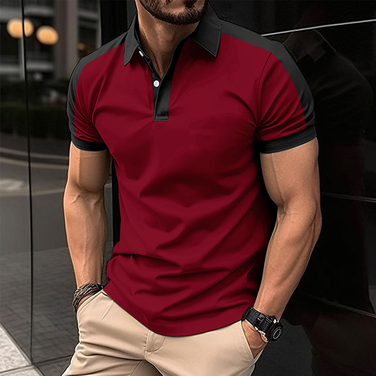 Men's Short Sleeve Summer Casual Business Polo Shirt